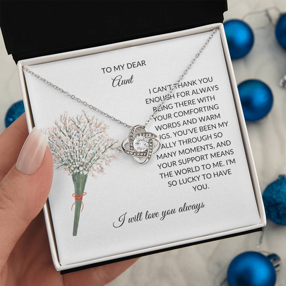 To My Dear Aunt Necklace Lovely Necklace With Message Card For Aunt - SOUVMOUR