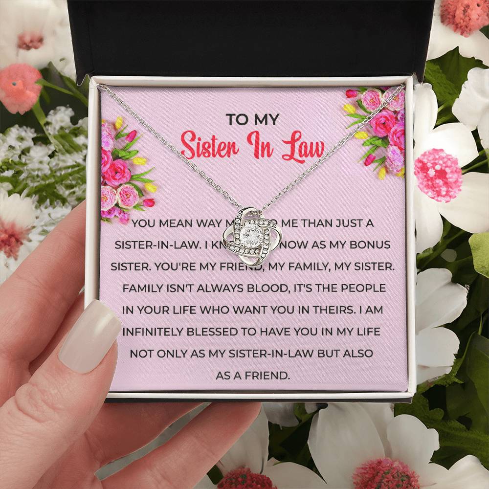 To My Sister-in-law Necklace | Love Knot Necklace | Sister-in-Law Gift