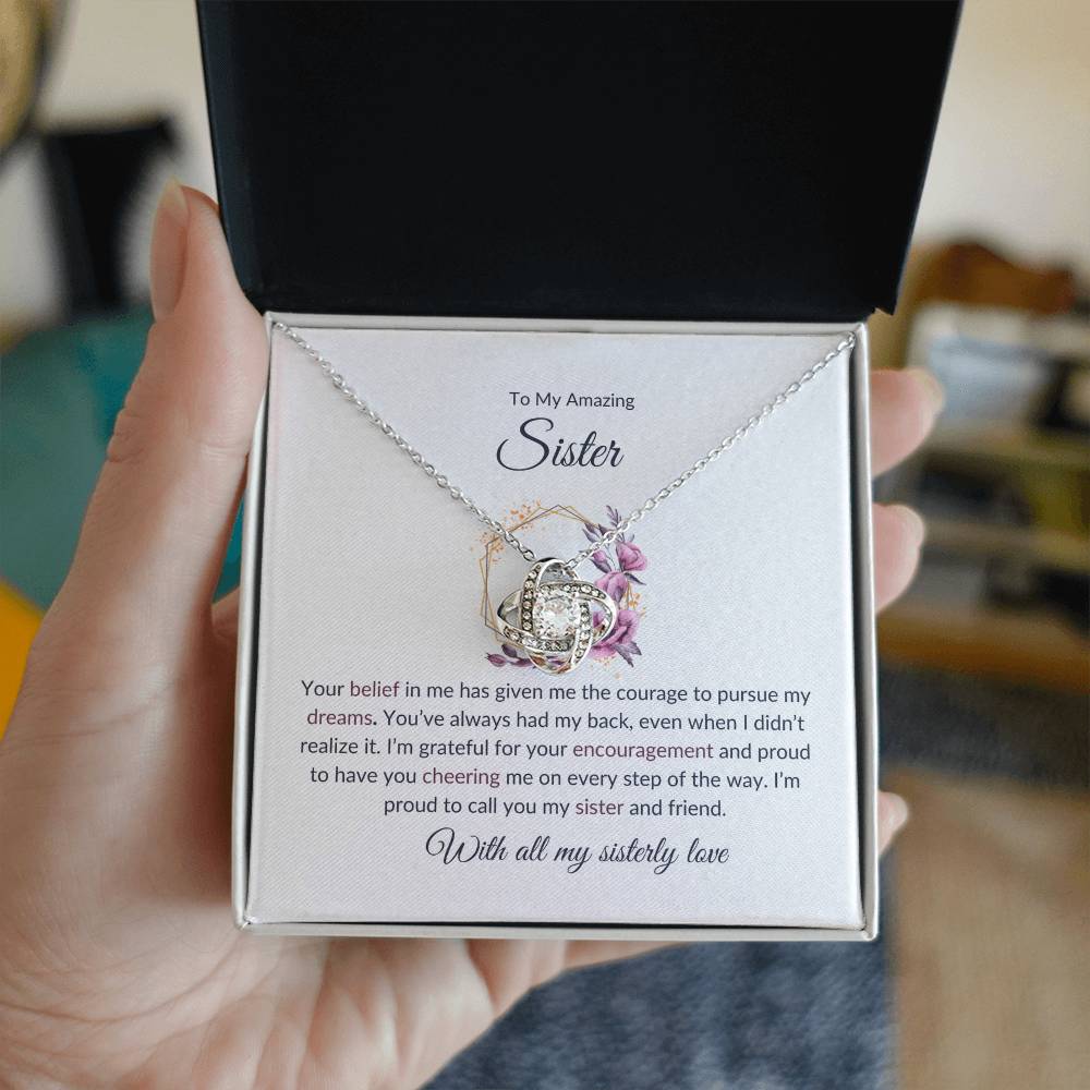 To My Remarkable Sister – Love Knot Necklace | A Beautifully Crafted Gift For Sister