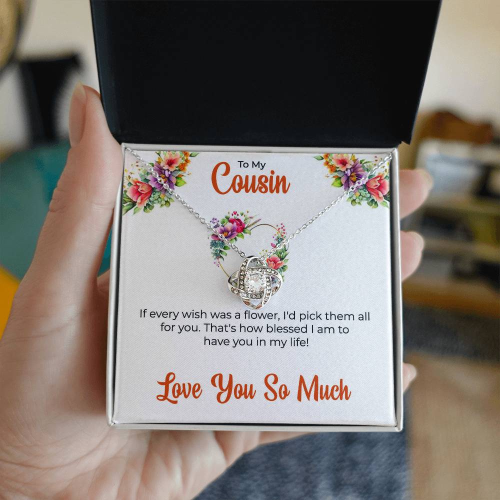 Cousin Necklace | To My Cousin My Best Friend - Love Knot Necklace | Cousin Friendship Necklace
