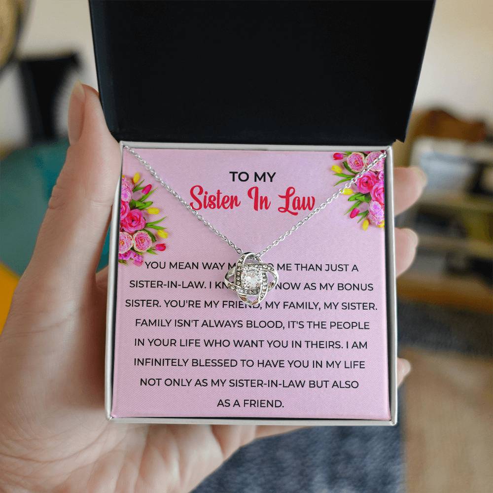 To My Sister-in-law Necklace | Love Knot Necklace | Sister-in-Law Gift