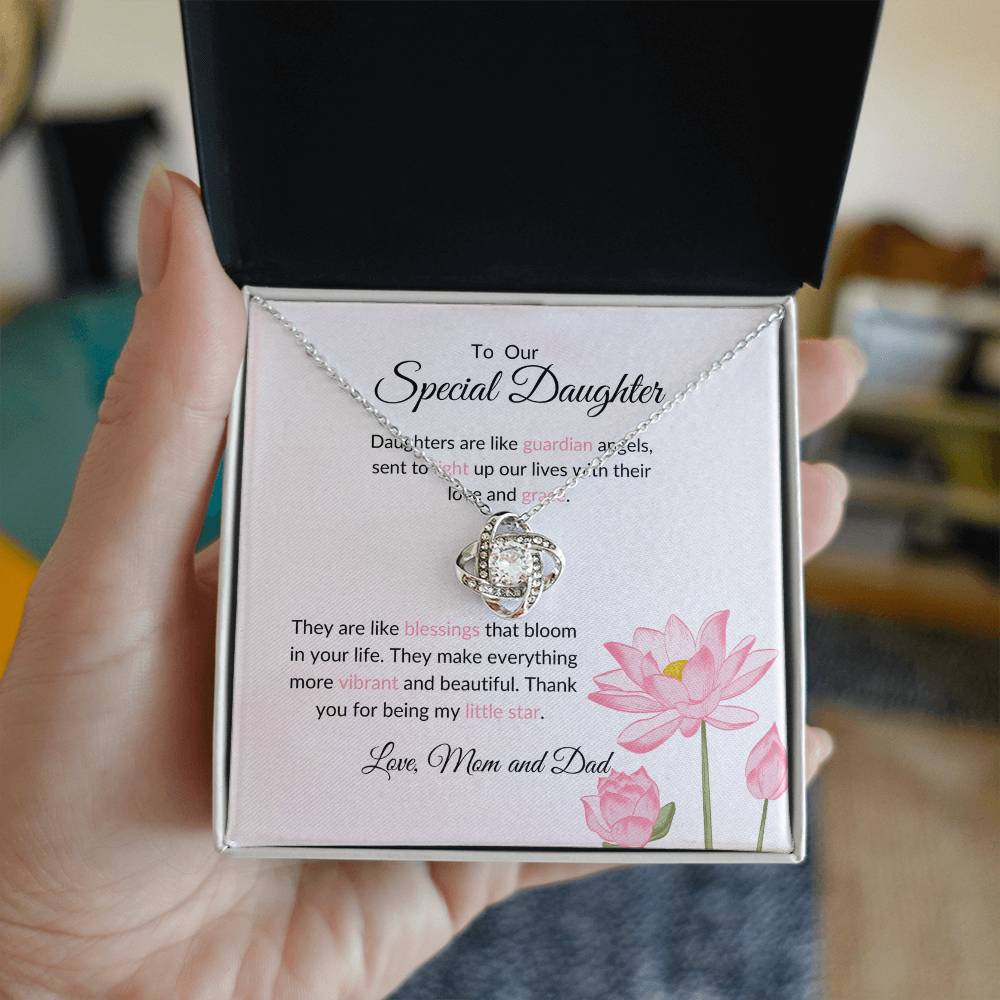 To My Special Daughter - Love Knot Necklace | Heartfelt Gift for Daughter