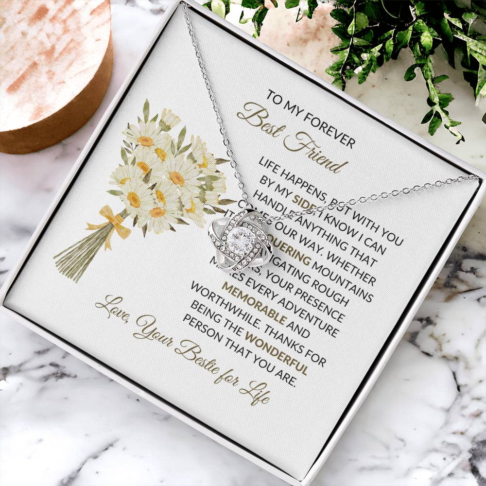 Friendship Necklace Gift | To My Forever Best Friend - Love Knot Necklace