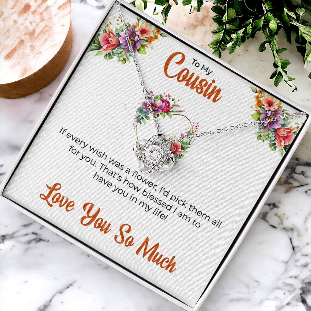 Cousin Necklace | To My Cousin My Best Friend - Love Knot Necklace | Cousin Friendship Necklace