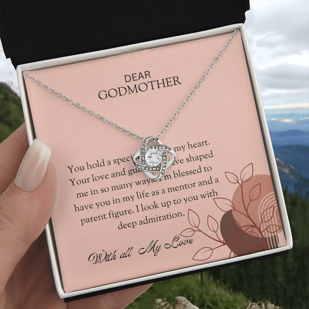 Special Gift for My Godmother, Love Knot Necklace (Yellow & White Gold Variants) | Godmother Necklace (Necklace Only)