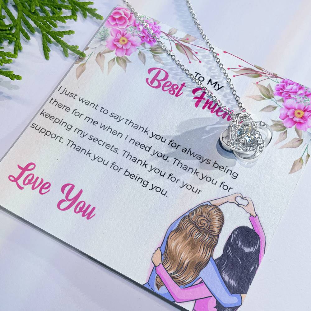Friendship Gift | To My Lifetime Best Friend - Love Knot Necklace