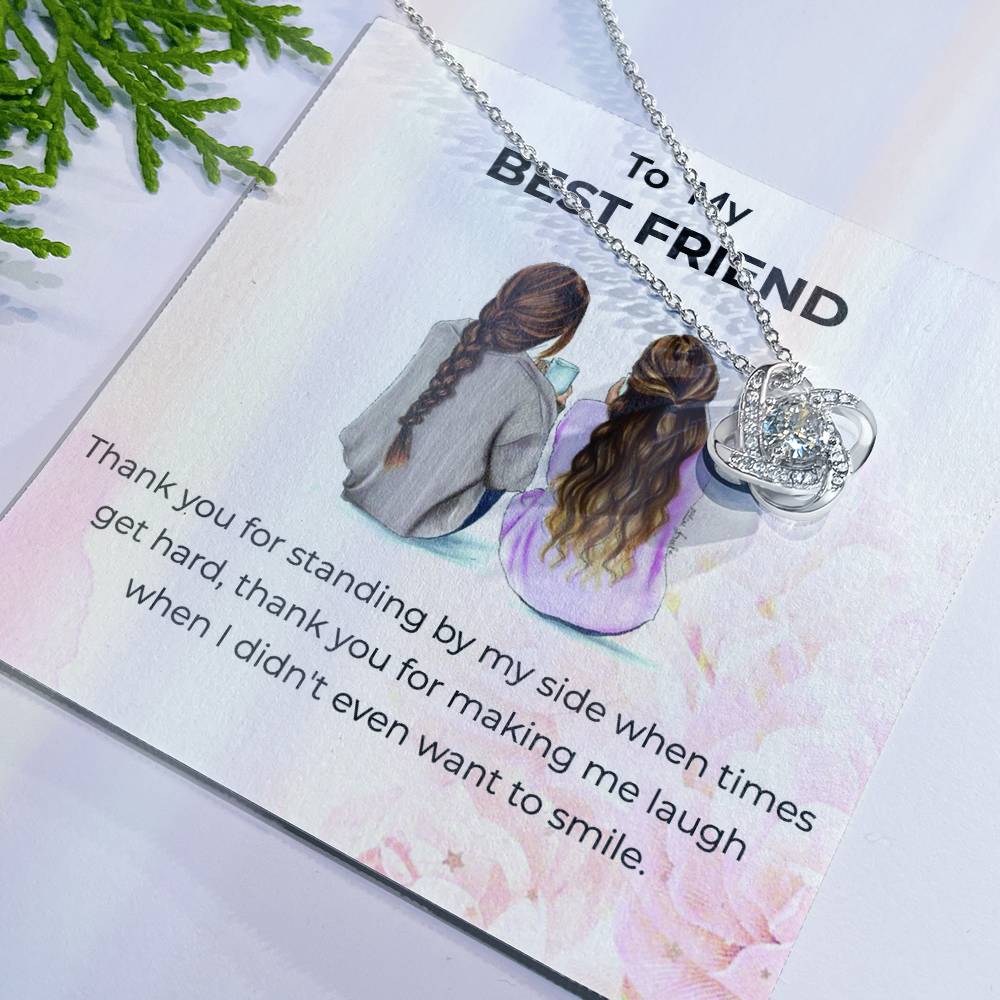 Friendship Necklace Gift | To My Bestie Thank You - Love Knot Necklace