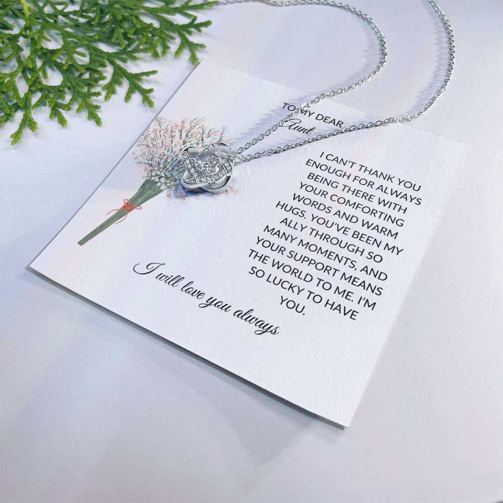 To My Dear Aunt Necklace Lovely Necklace With Message Card For Aunt - SOUVMOUR