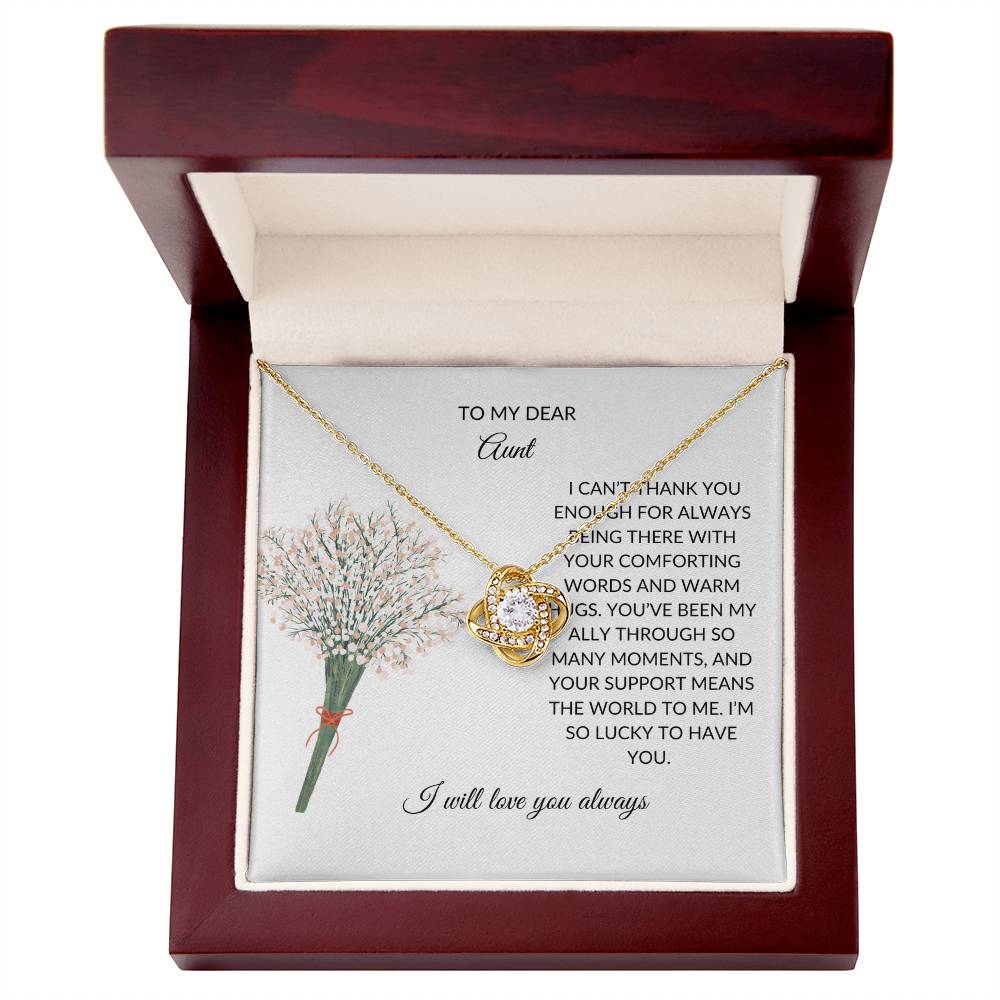 To My Dear Aunt Necklace Lovely Necklace With Message Card For Aunt - SOUVMOUR