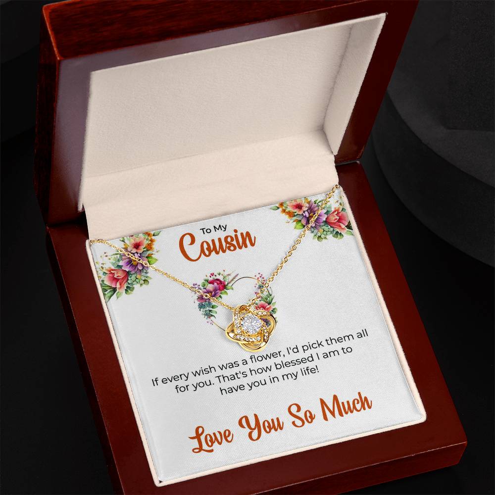 Cousin Necklace | To My Cousin My Best Friend - Love Knot Necklace | Cousin Friendship Necklace