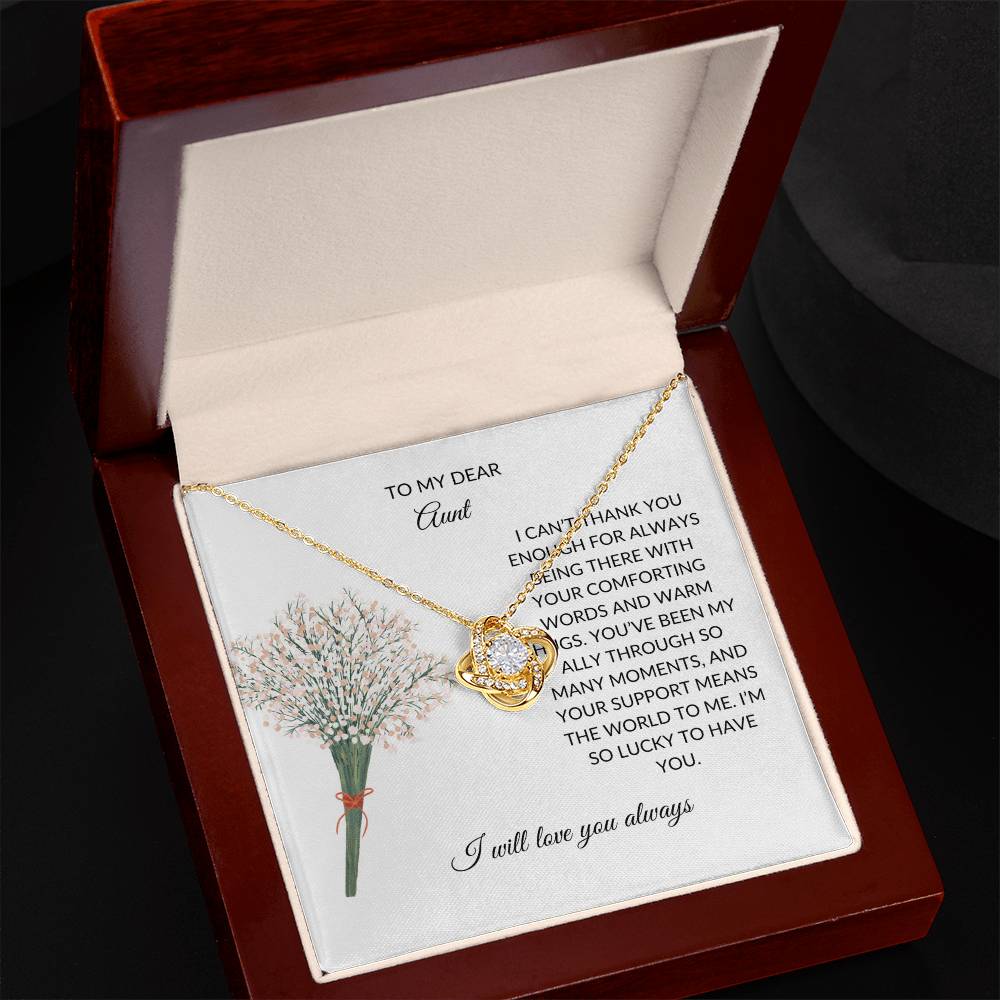 To My Dear Aunt Necklace Lovely Necklace With Message Card For Aunt - SOUVMOUR