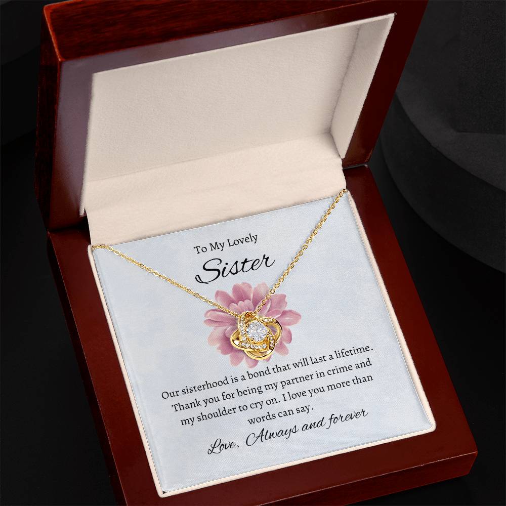 To My Beautiful Sister – Love Knot Necklace | Meaningful Gift For Sister