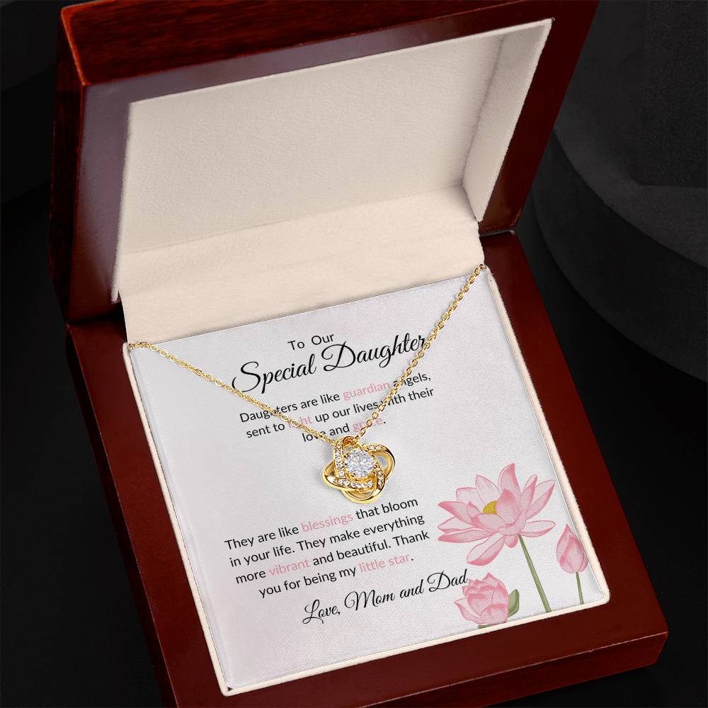 To My Special Daughter - Love Knot Necklace | Heartfelt Gift for Daughter