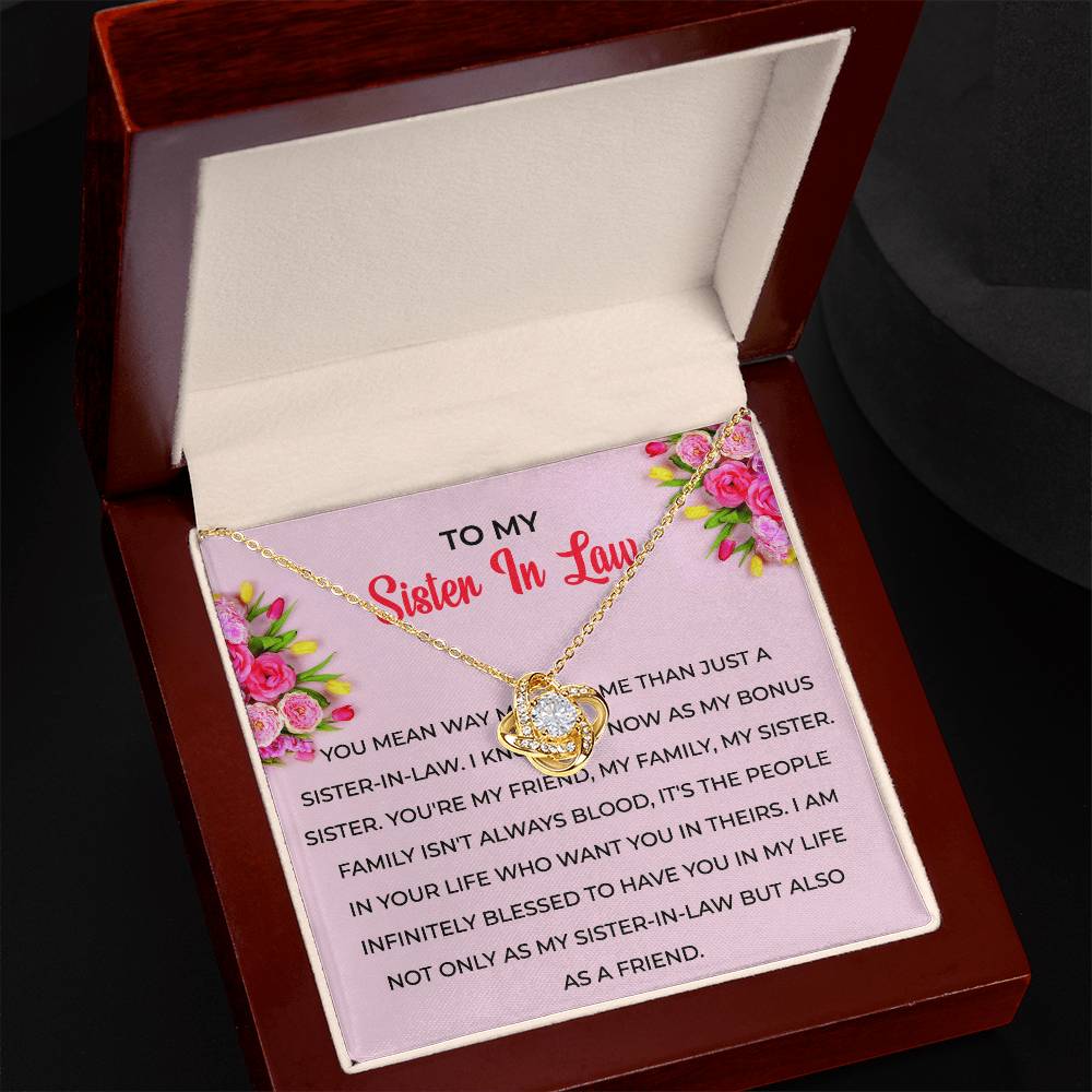 To My Sister-in-law Necklace | Love Knot Necklace | Sister-in-Law Gift