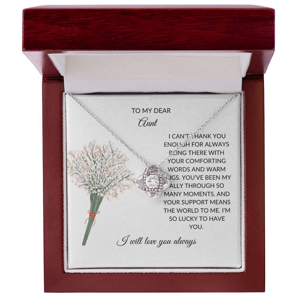 To My Dear Aunt Necklace Lovely Necklace With Message Card For Aunt - SOUVMOUR