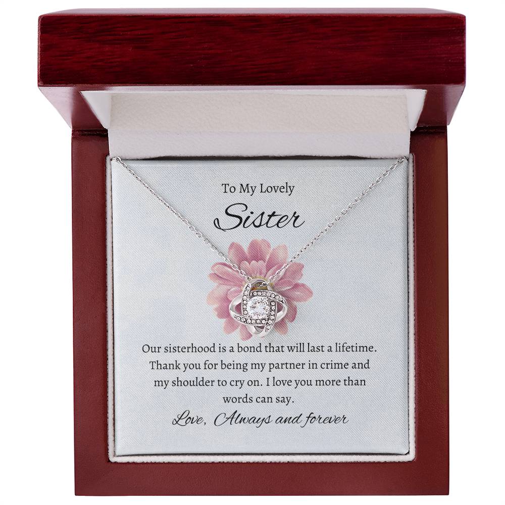 To My Beautiful Sister – Love Knot Necklace | Meaningful Gift For Sister