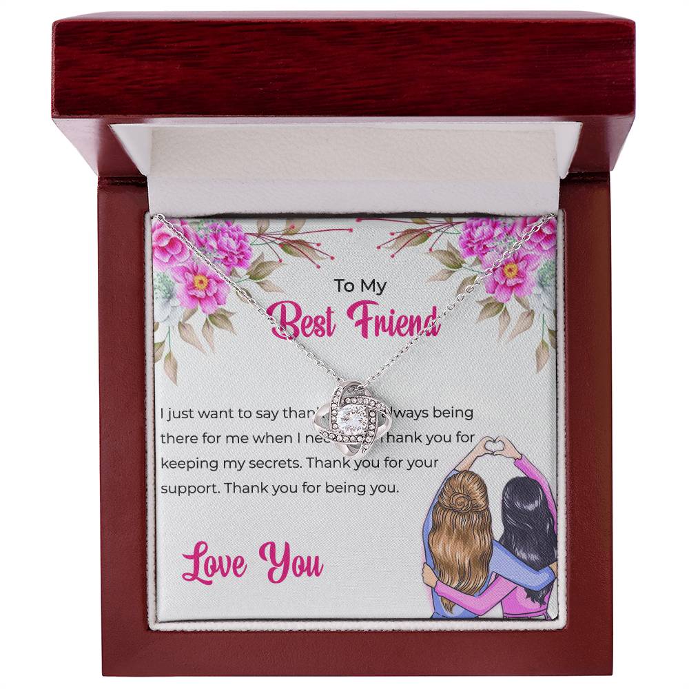 Friendship Gift | To My Lifetime Best Friend - Love Knot Necklace