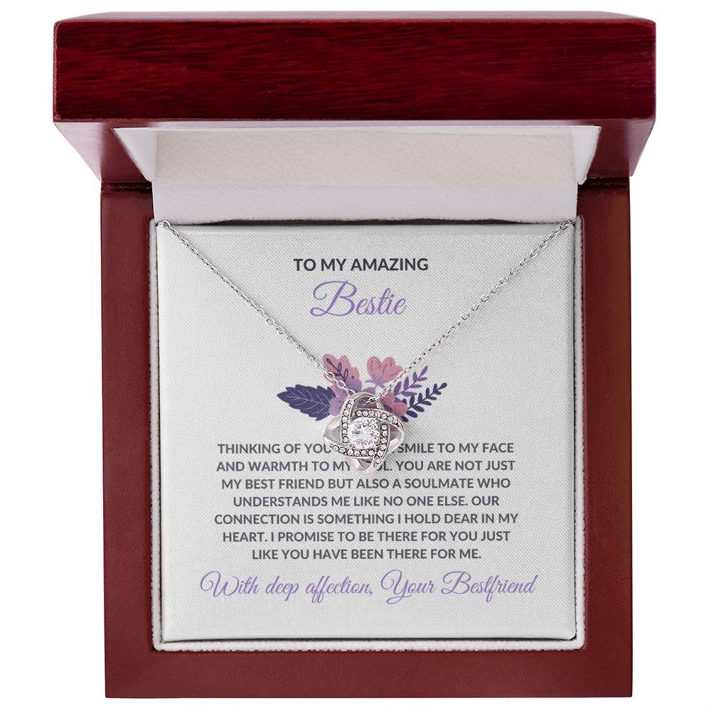 Friendship Necklace Gift | To My Amazing Best Friend - Love Knot Necklace