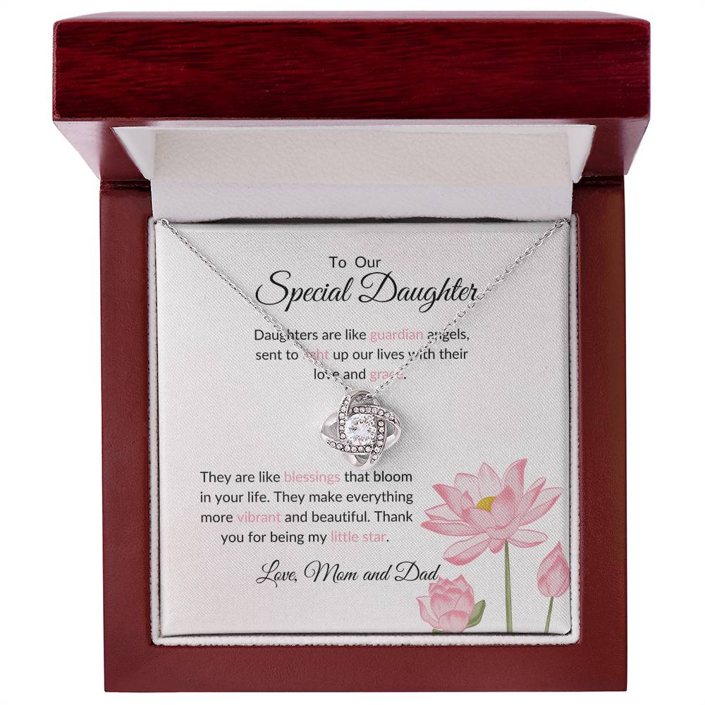 To My Special Daughter - Love Knot Necklace | Heartfelt Gift for Daughter