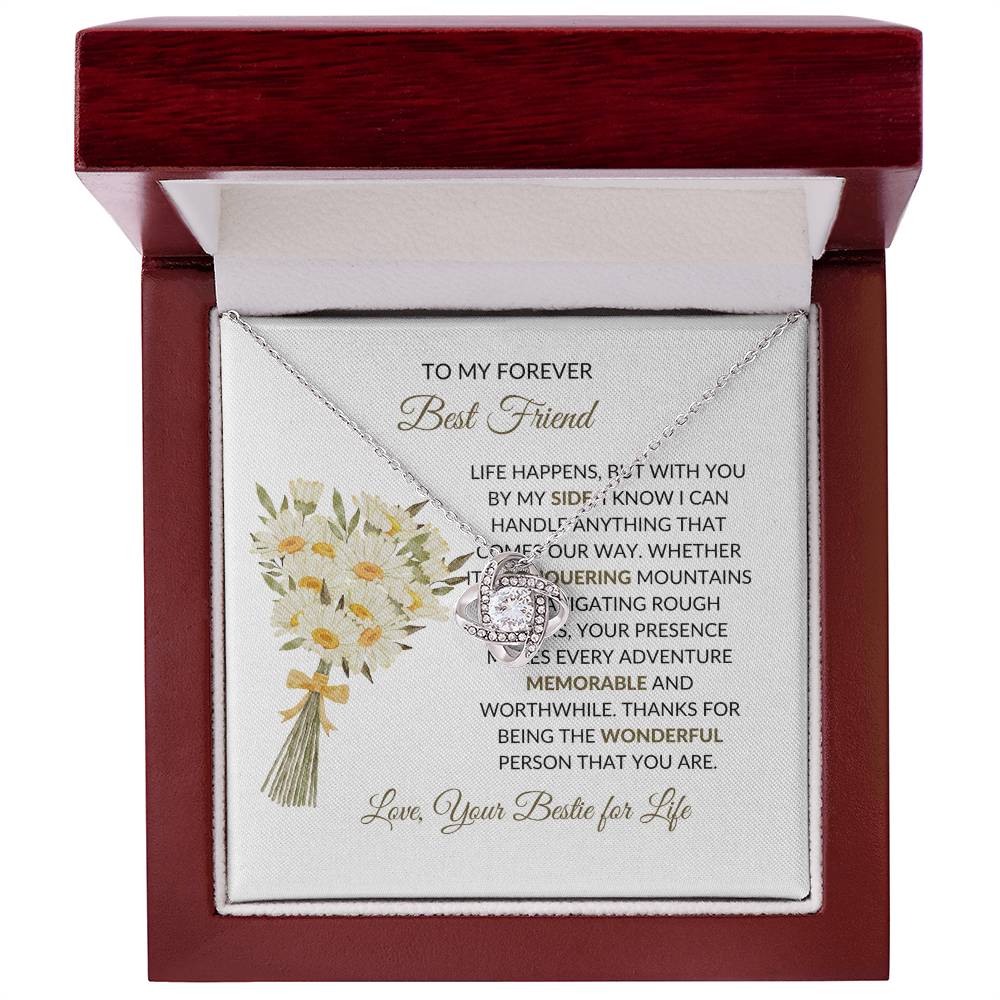 Friendship Necklace Gift | To My Forever Best Friend - Love Knot Necklace