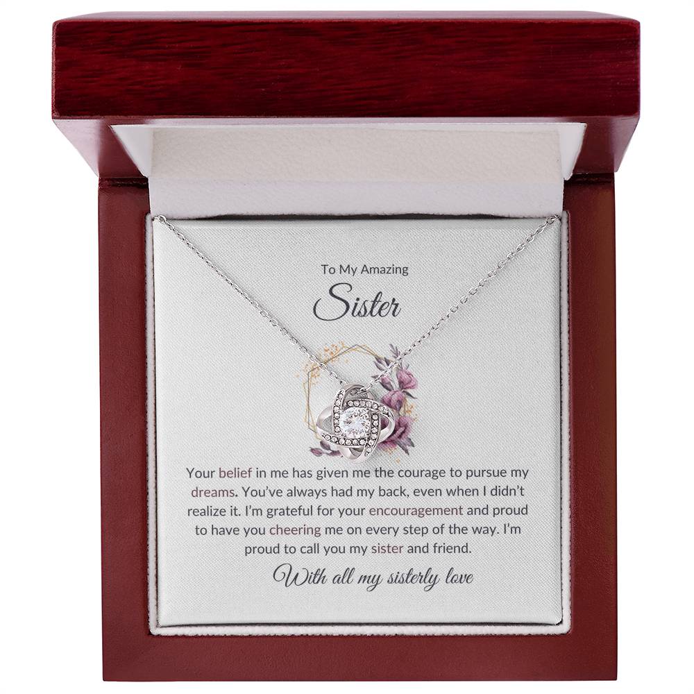 To My Remarkable Sister – Love Knot Necklace | A Beautifully Crafted Gift For Sister
