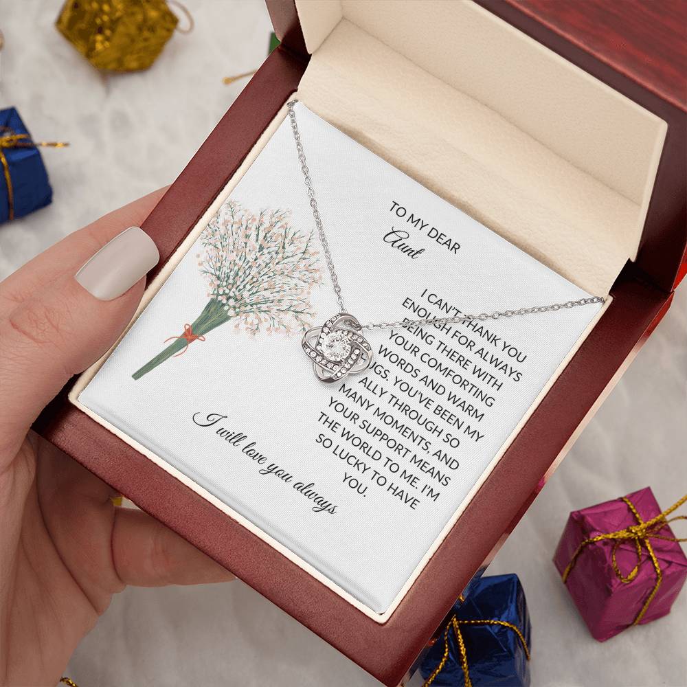 To My Dear Aunt Necklace Lovely Necklace With Message Card For Aunt - SOUVMOUR