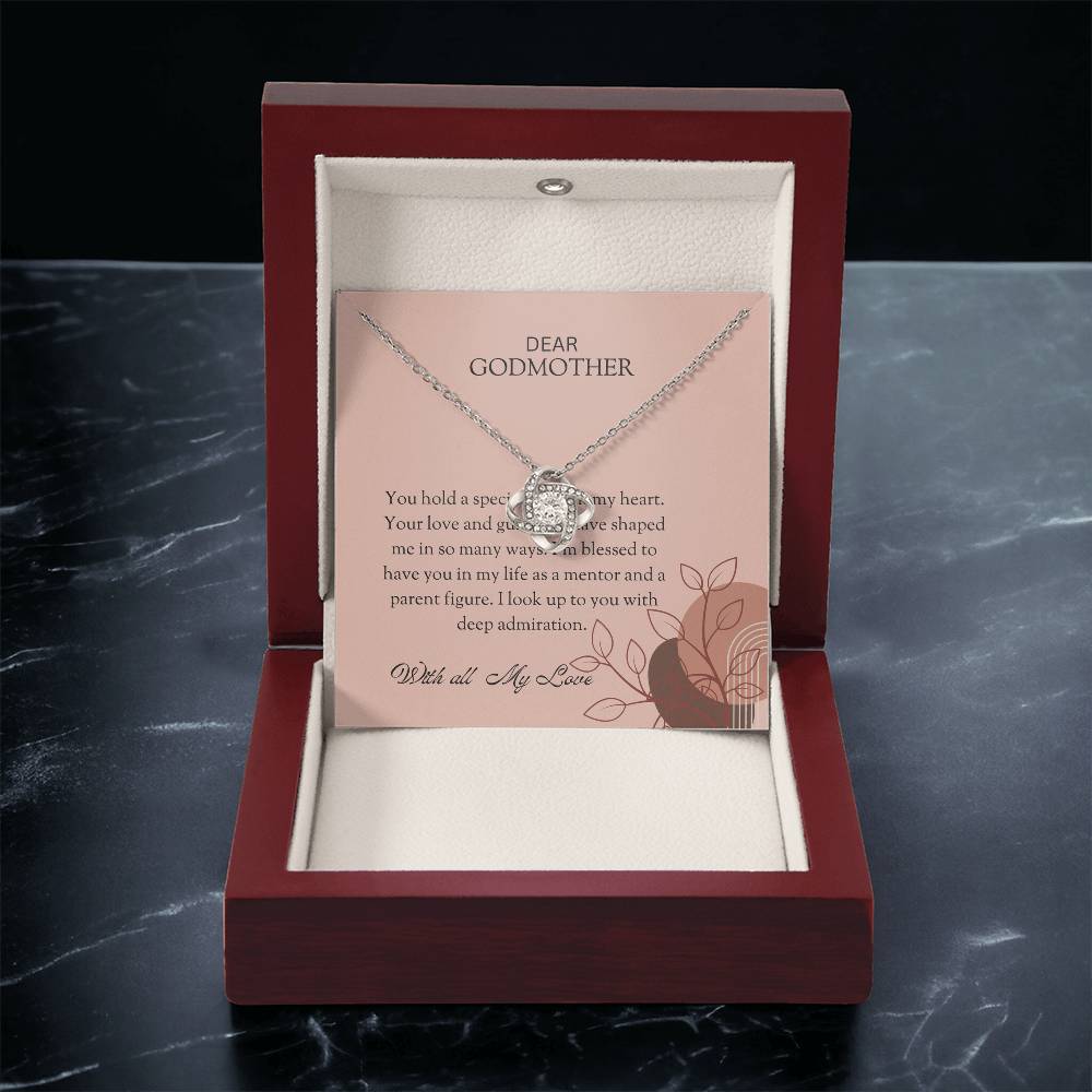 Special Gift for My Godmother, Love Knot Necklace (Yellow & White Gold Variants) | Godmother Necklace (Necklace Only)