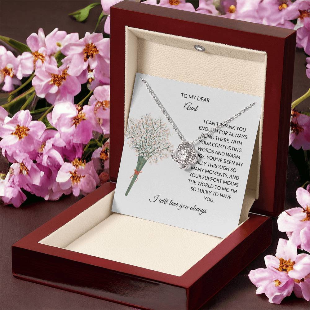 To My Dear Aunt Necklace Lovely Necklace With Message Card For Aunt - SOUVMOUR