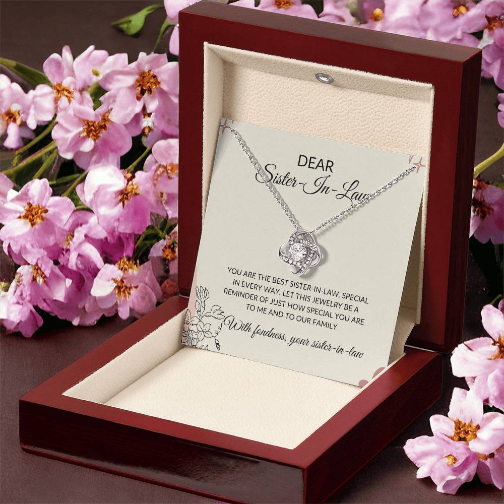 To My Dear Sister-in-law Necklace | Love Knot Necklace | Sister-in-Law Gift