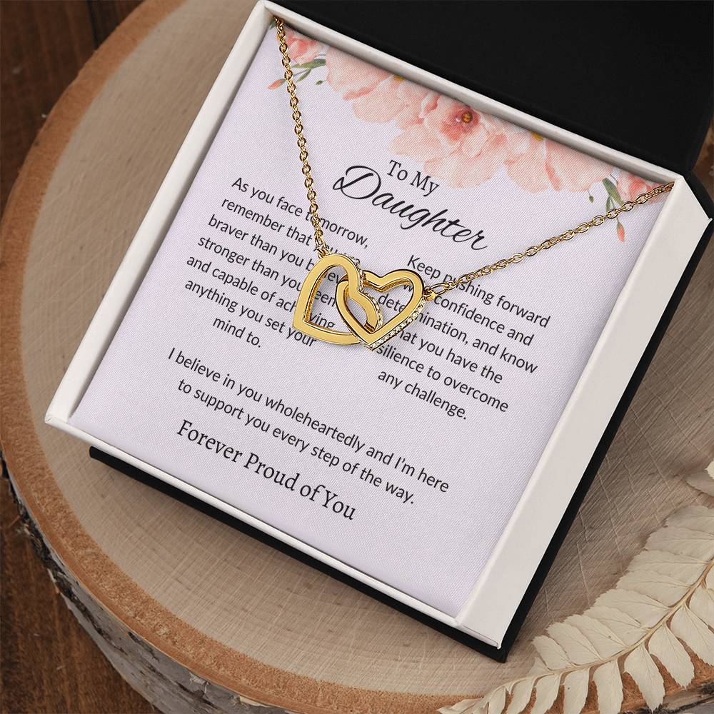 To My Dear Daughter - Hearts Necklace | Timeless Love Token Gift For Daughter
