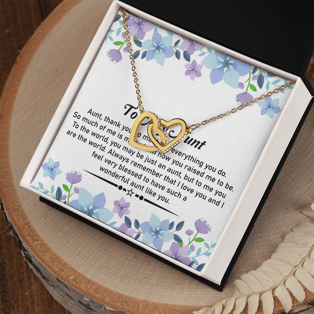 To My Dear Aunt Necklace – Classic Hearts Necklace | Heartfelt Message Card for Aunt - SOUVMOUR