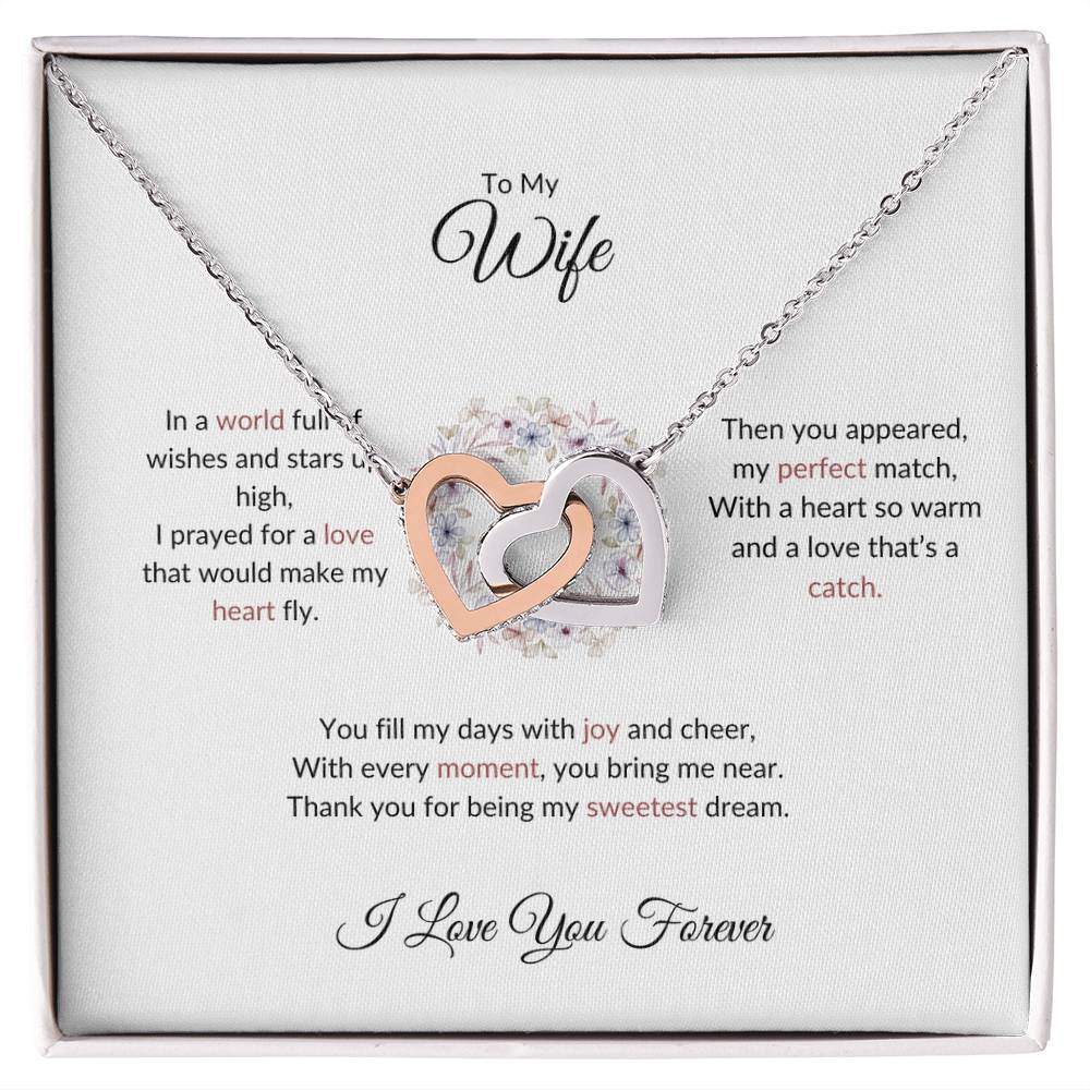 To My Wife, The Woman I Prayed For | Heart-Shaped Pendant Gift for Wife