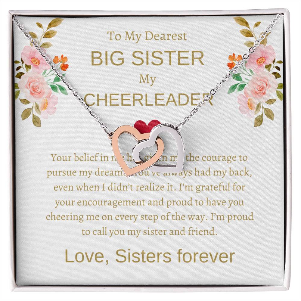 For My Beloved Big Sister – Interlocking Hearts Necklace Gift For Big Sister