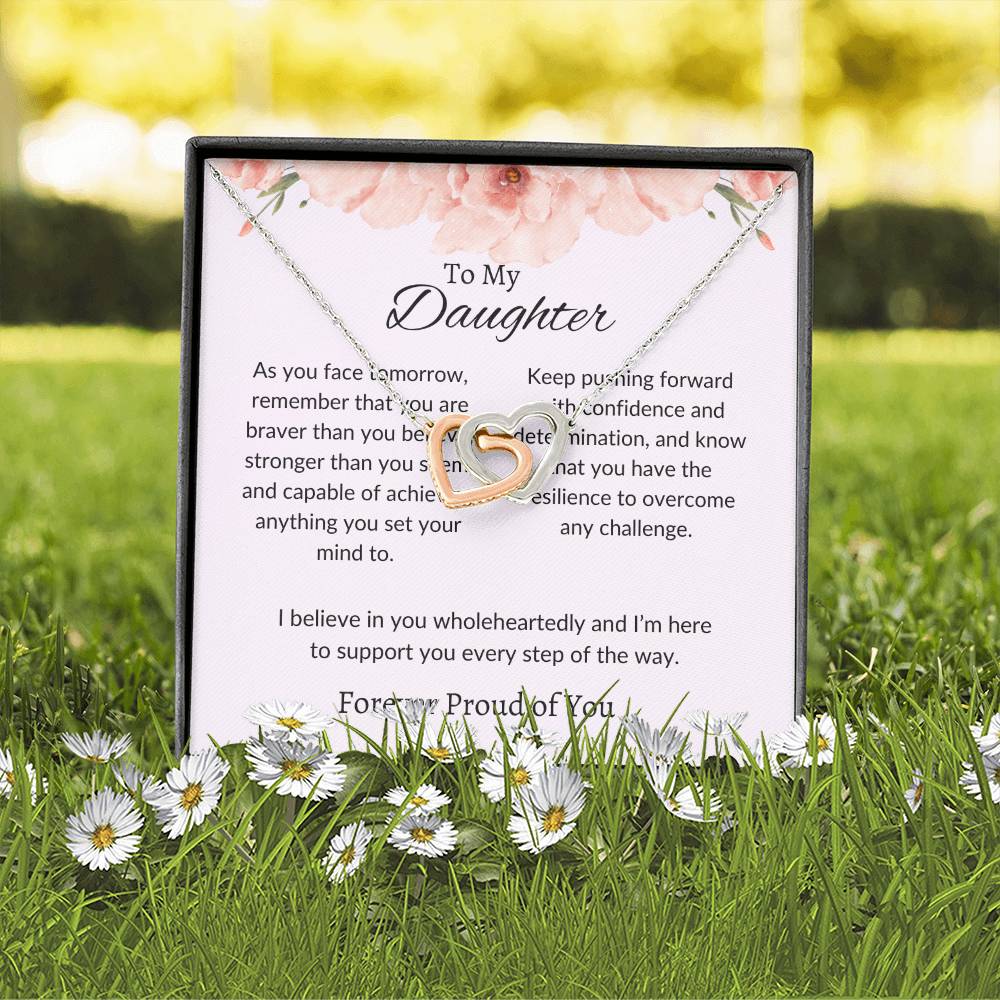 To My Dear Daughter - Hearts Necklace | Timeless Love Token Gift For Daughter