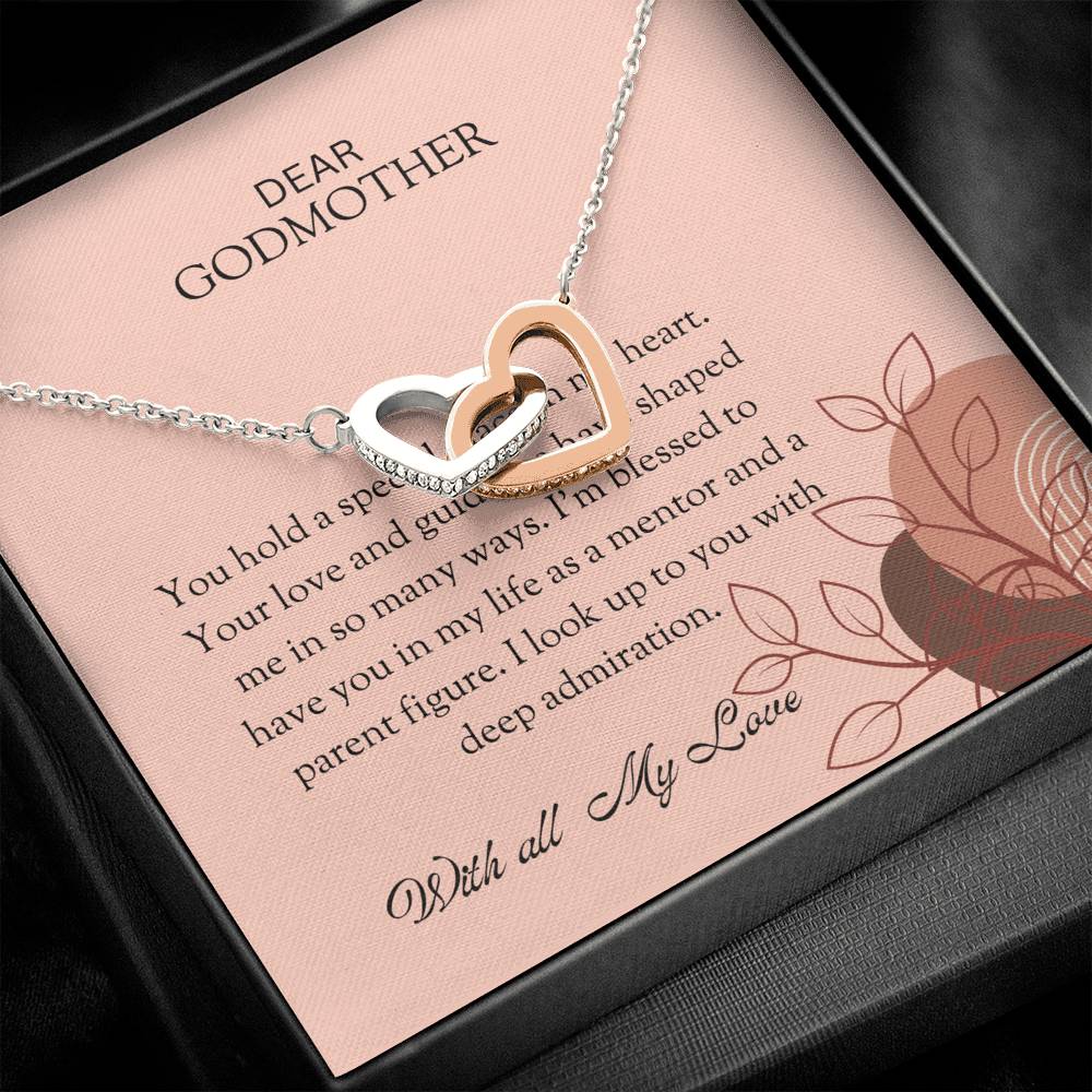 Special Gift for My Godmother, Interlocking Hearts Necklace | Godmother Necklace (Necklace Only)