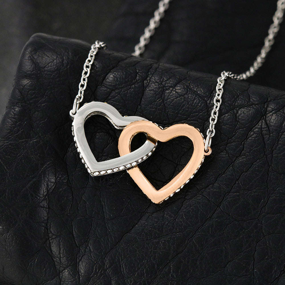 To My Amazing Mother-in-law, Interlocking Hearts Necklace with Heartfelt Sentiment | Mother-in-law Gift