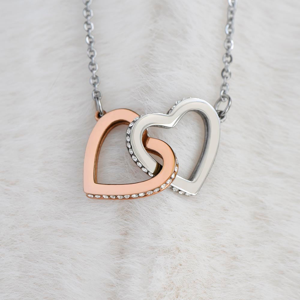 Cousin Necklace | To My Cousin My Best Friend - Interlocking Hearts Necklace | Cousin Friendship Necklace