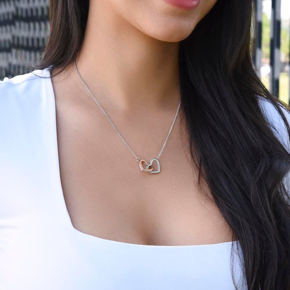 Cousin Necklace | To My Beautiful Cousin - Interlocking Hearts Necklace | Cousin Friendship Necklace