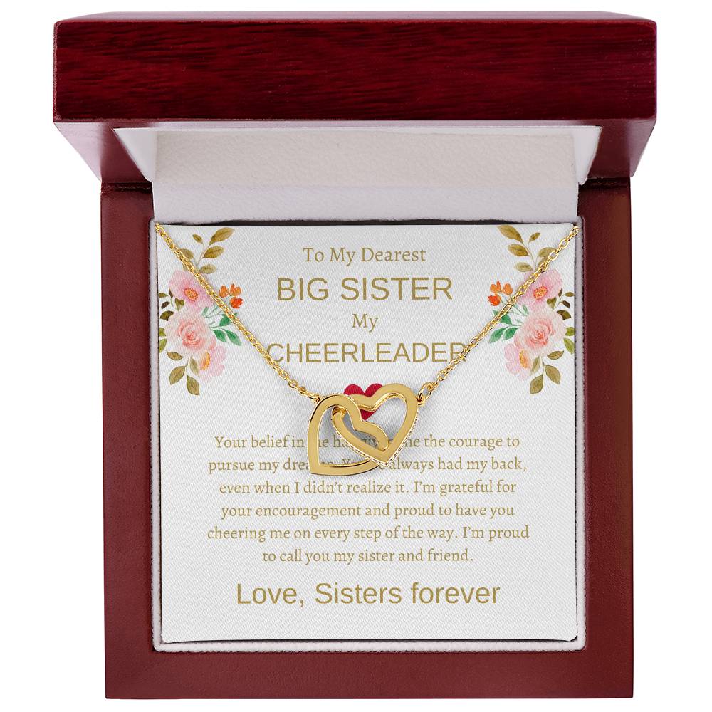 For My Beloved Big Sister – Interlocking Hearts Necklace Gift For Big Sister