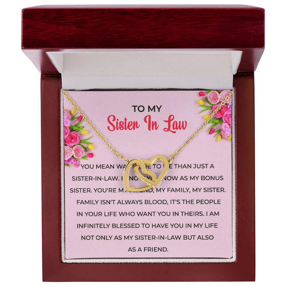 To My Sister-in-law Necklace | Interlocking Hearts Necklace | Sister-in-Law Gift