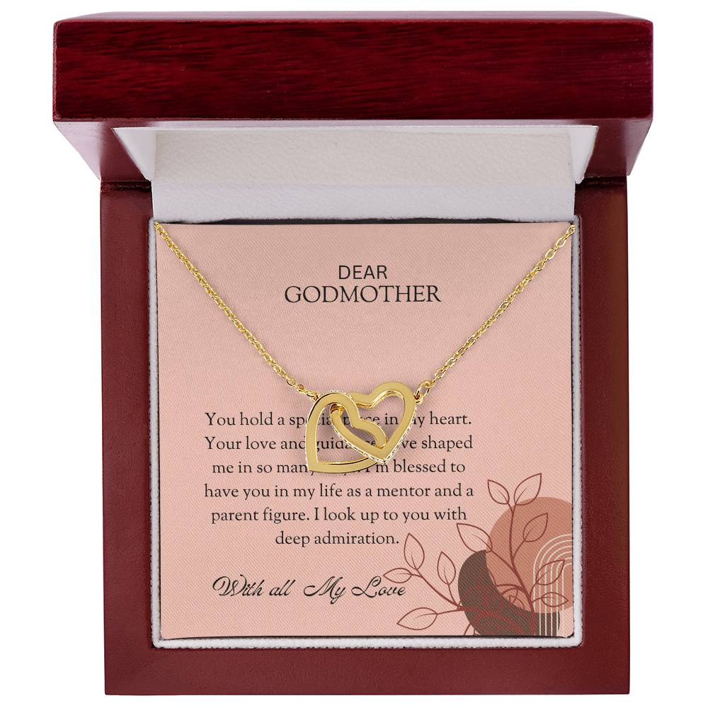 Special Gift for My Godmother, Interlocking Hearts Necklace | Godmother Necklace (Necklace Only)