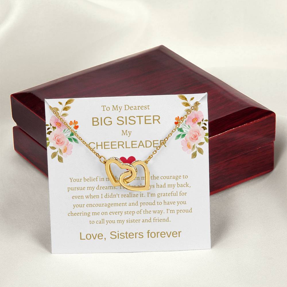 For My Beloved Big Sister – Interlocking Hearts Necklace Gift For Big Sister