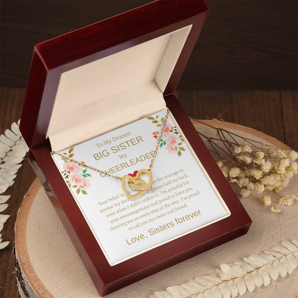 For My Beloved Big Sister – Interlocking Hearts Necklace Gift For Big Sister