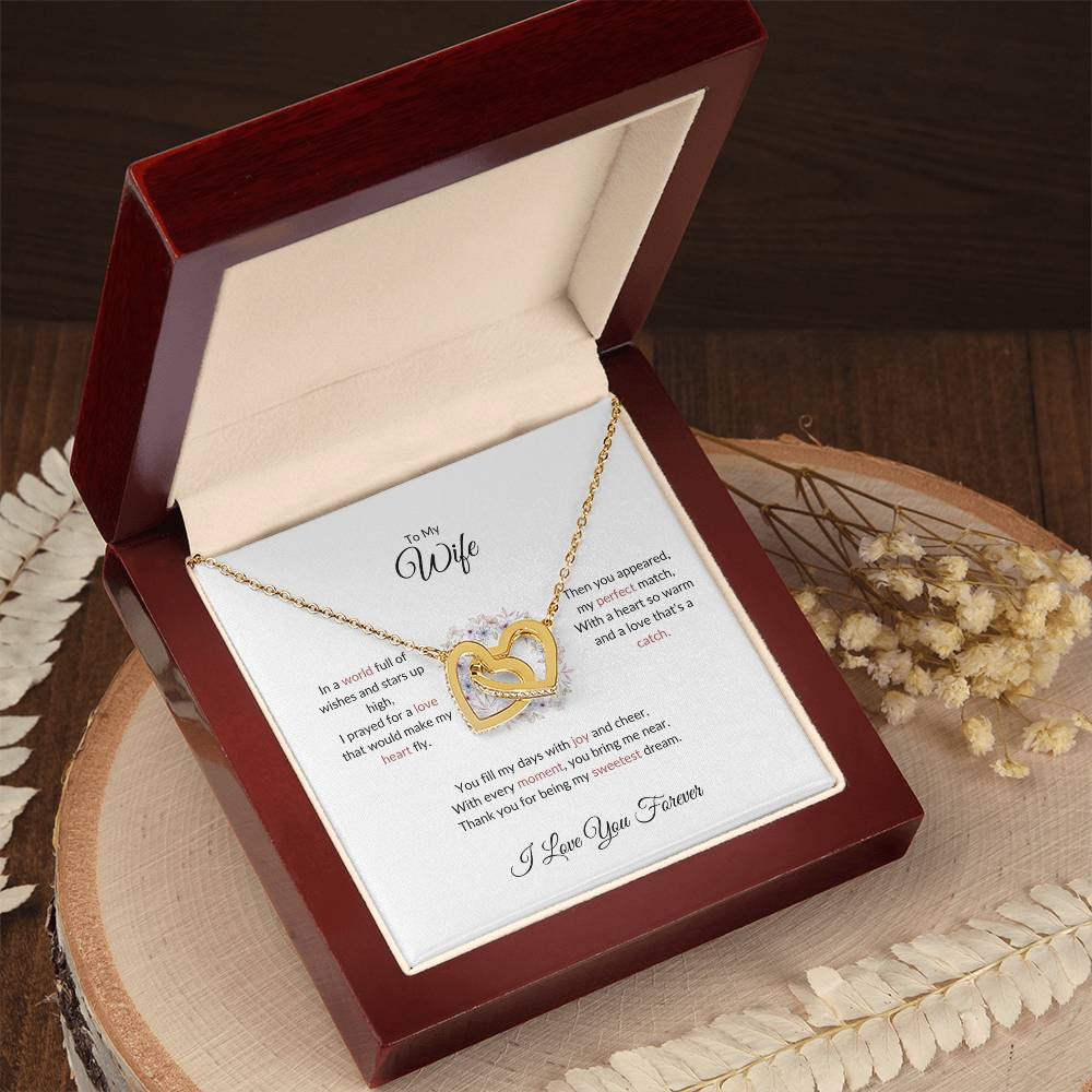 To My Wife, The Woman I Prayed For | Heart-Shaped Pendant Gift for Wife