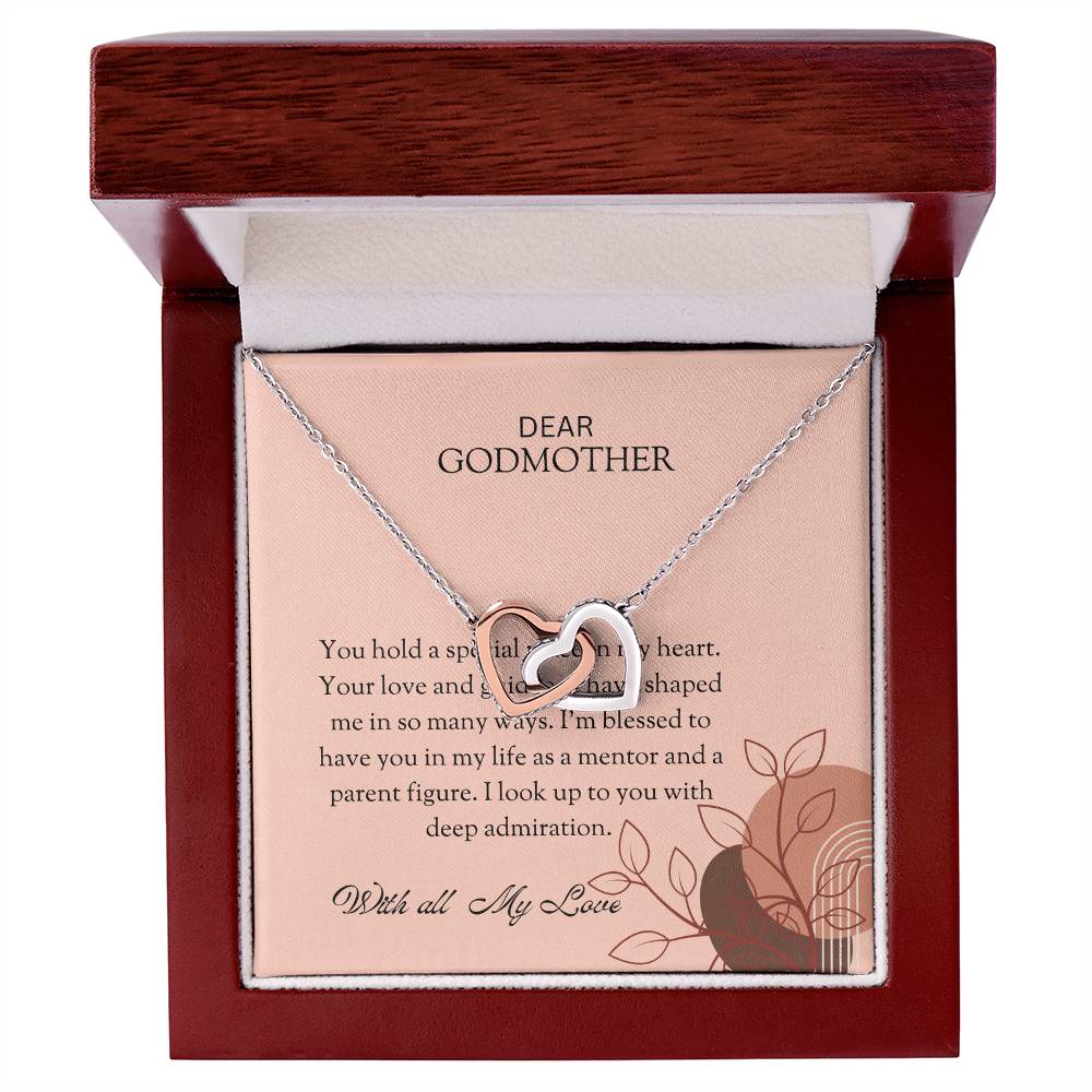 Special Gift for My Godmother, Interlocking Hearts Necklace | Godmother Necklace (Necklace Only)
