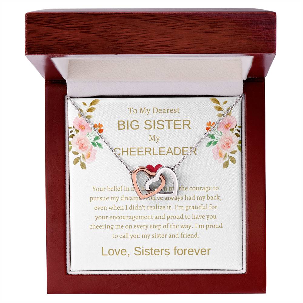 For My Beloved Big Sister – Interlocking Hearts Necklace Gift For Big Sister