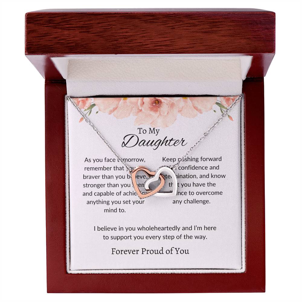To My Dear Daughter - Hearts Necklace | Timeless Love Token Gift For Daughter