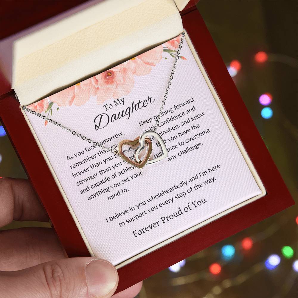 To My Dear Daughter - Hearts Necklace | Timeless Love Token Gift For Daughter