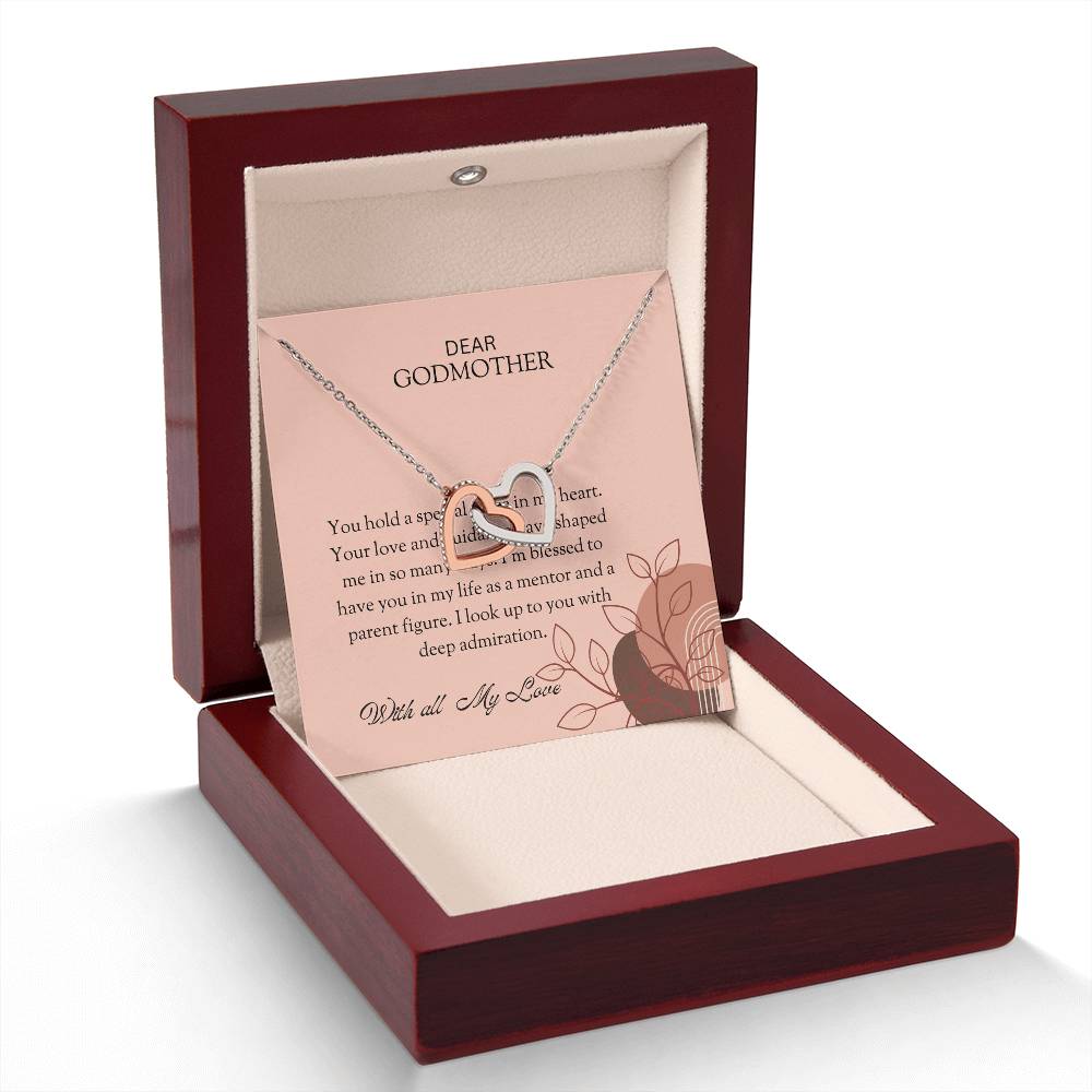Special Gift for My Godmother, Interlocking Hearts Necklace | Godmother Necklace (Necklace Only)
