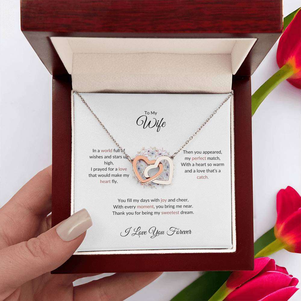 To My Wife, The Woman I Prayed For | Heart-Shaped Pendant Gift for Wife